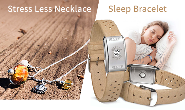 Stress Less Necklace and Sleep Bracelet